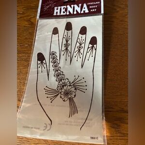 Henna Instant Body Art Stencil - Brown